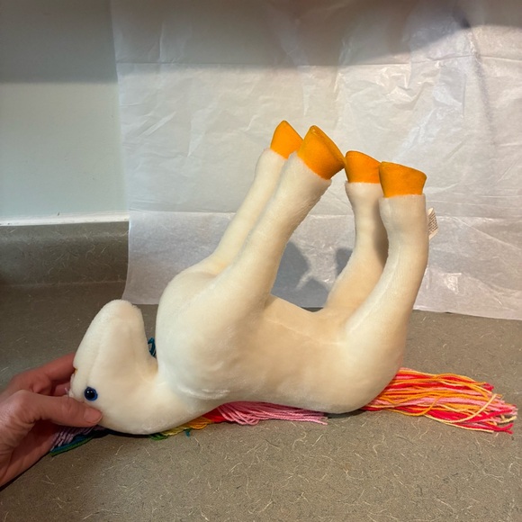 Mattel Hallmark Rainbow Brite Starlite Horse Plush Rainbow Mane Tail** - Picture 10 of 15